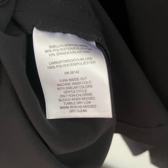 Maggy London Black Long-Sleeve Midi Dress – Size US 4 scalloped neck - Picture 8 of 8